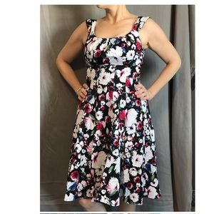 White House Black Market Floral Sun Dress size 2
